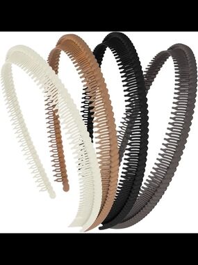 🦄 4 Pcs Headbands With Teeth Comfortable Non-Slip